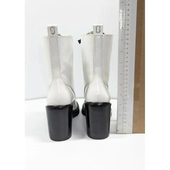 Marc Jacobs Women's Ryder White Leather High-Heel Booties Size 38 EU (MSRP $495) - Picture 9 of 12